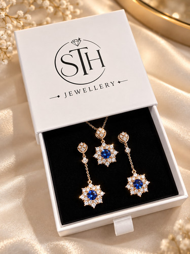 Floral jewellery set - floral,