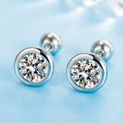 925 sterling silver - silver, button