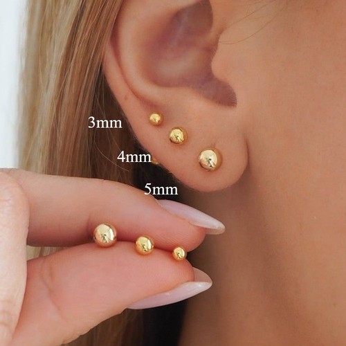 9ct solid gold pair ball - solid,