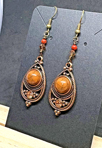 Brown beads crystal copper - ,