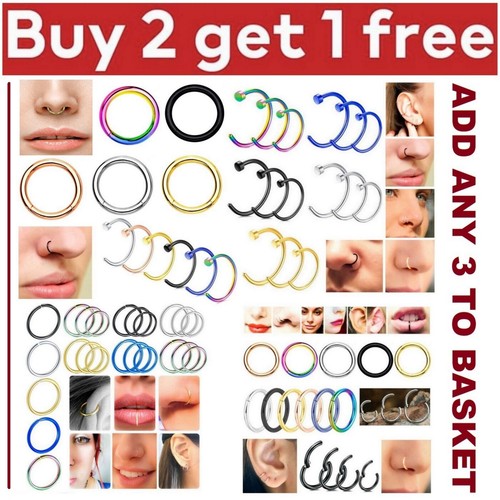 Surgical steel nose ring - nose,