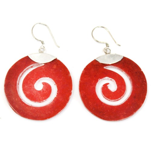 925 silver earrings scroll - 925,