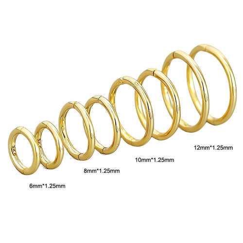 9ct gold sleeper hoop earrings - sleeper,