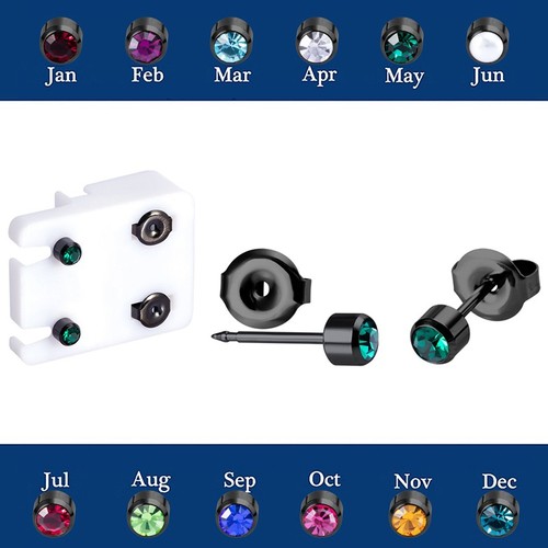 Gem earrings ear studs - gem, stud