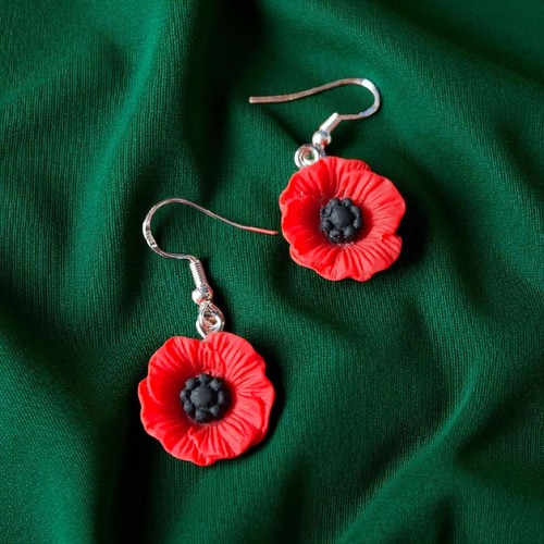 Poppy earrings beautiful - poppy,