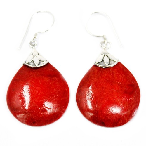 925 silver earrings ball - -,
