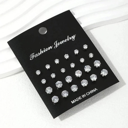 Set pairs silver cubic - set,