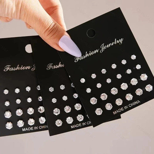 Set pairs silver cubic - of, 12