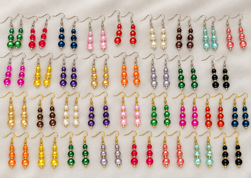 Drop beaded handmade earrings - beaded,