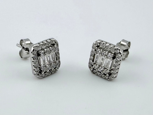 925 silver cluster earrings - cluster,