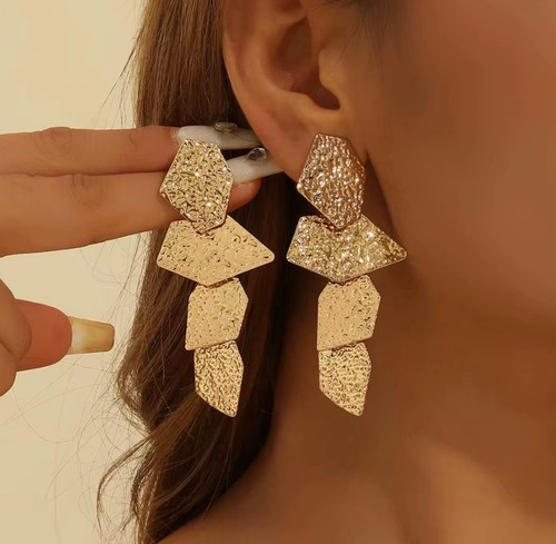 Large statement earrings metal - statement,