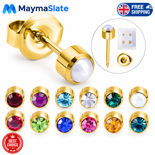 Gem earrings ear studs stud - studs,