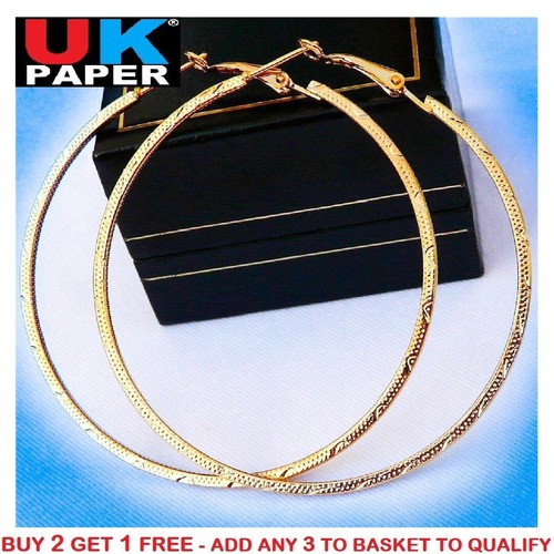 New pair big gold plated - new, of