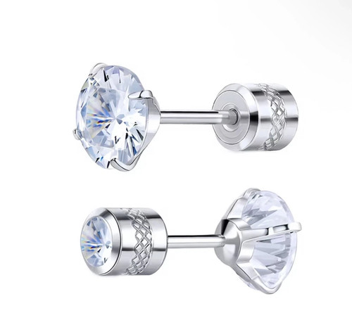 Surgical steel cubic zirconia - surgical,