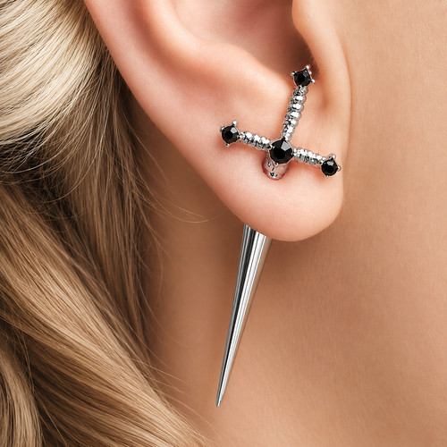 Gothic dagger sword earrings - gothic,