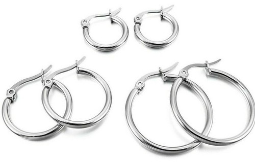 Silver hoop hinged clipper - hinged,